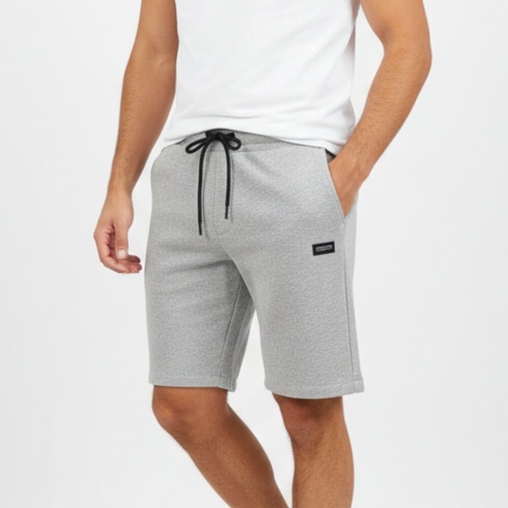 Mauvais Gray Ribbed Athletic Sport Shorts 30